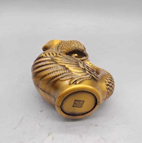銅器 鳳凰酒杯 小物 装飾品 工芸品 美術品 置物