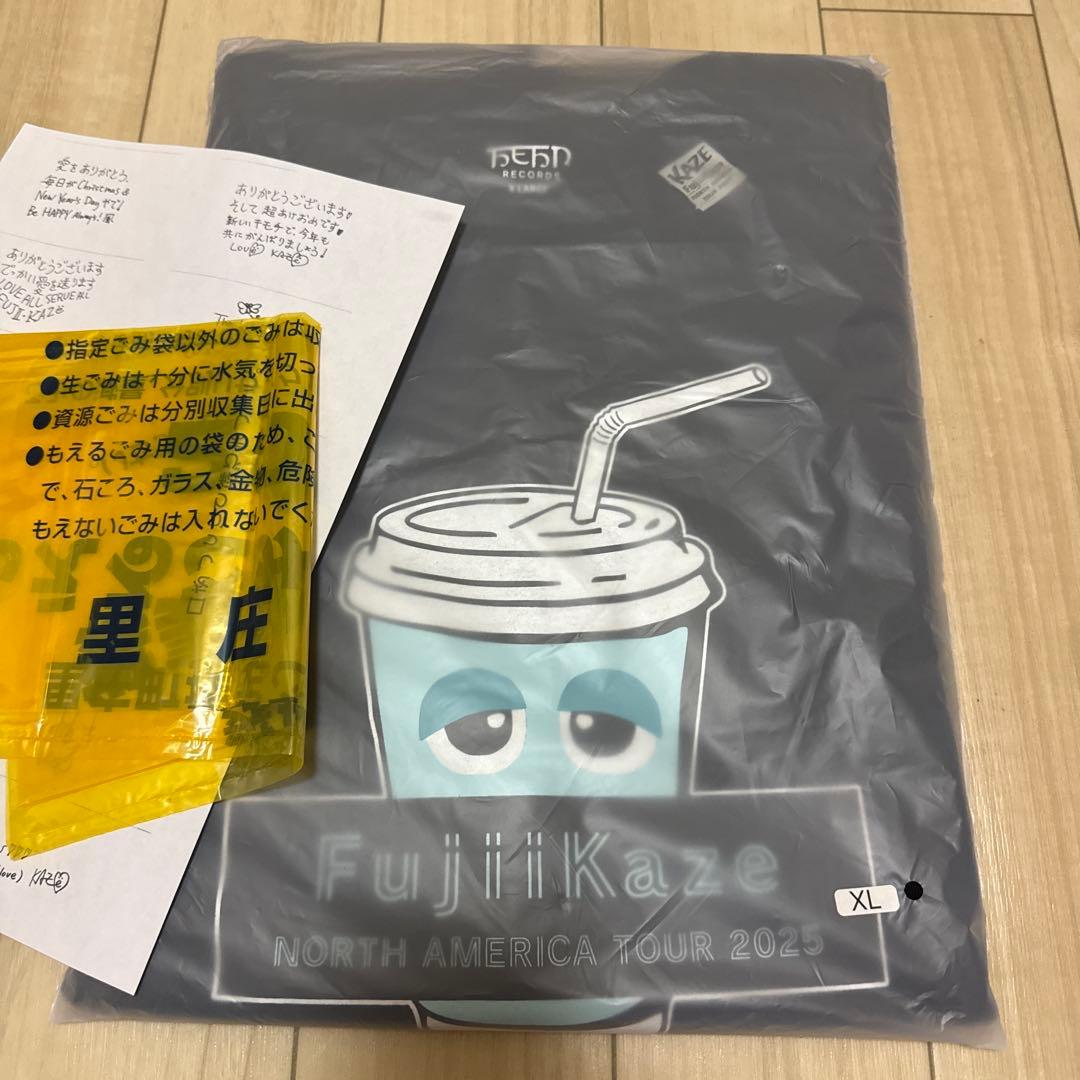 藤井風NORTH AMERICA TOUR 2025 ドリンクT（ブラック）XL