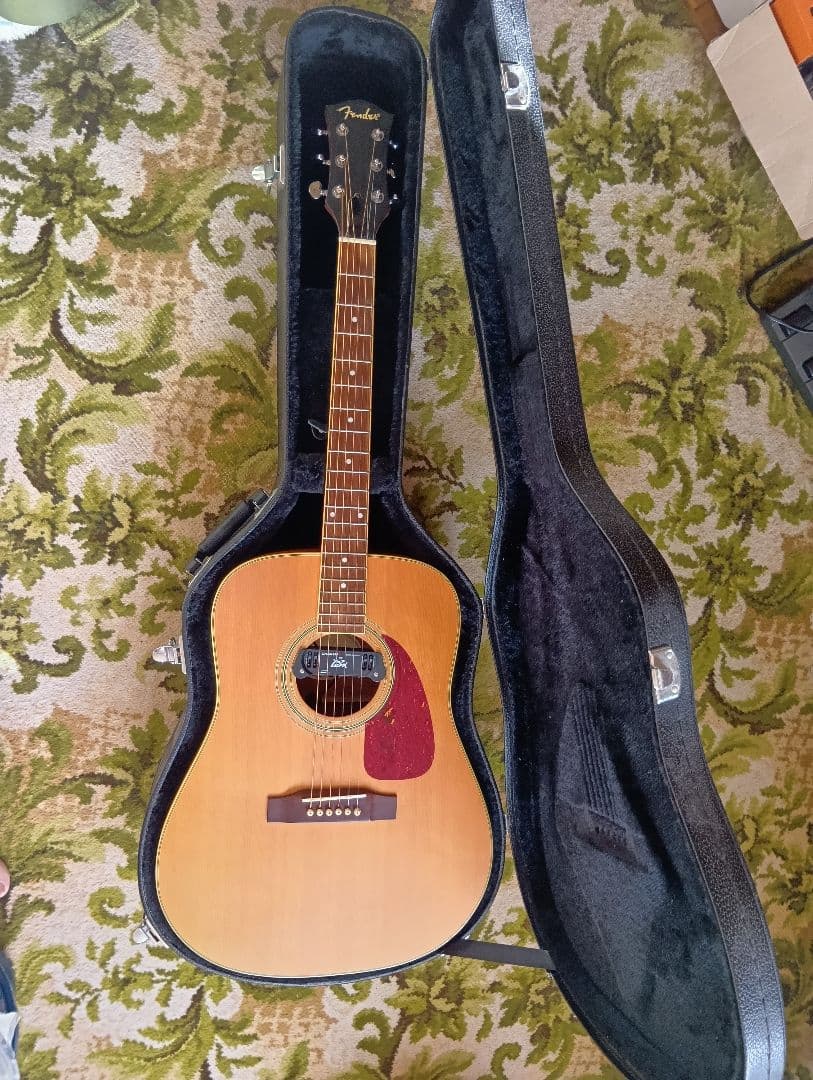 Fender DG-16NATアコースティックギターハードケース、ピックアップ付
