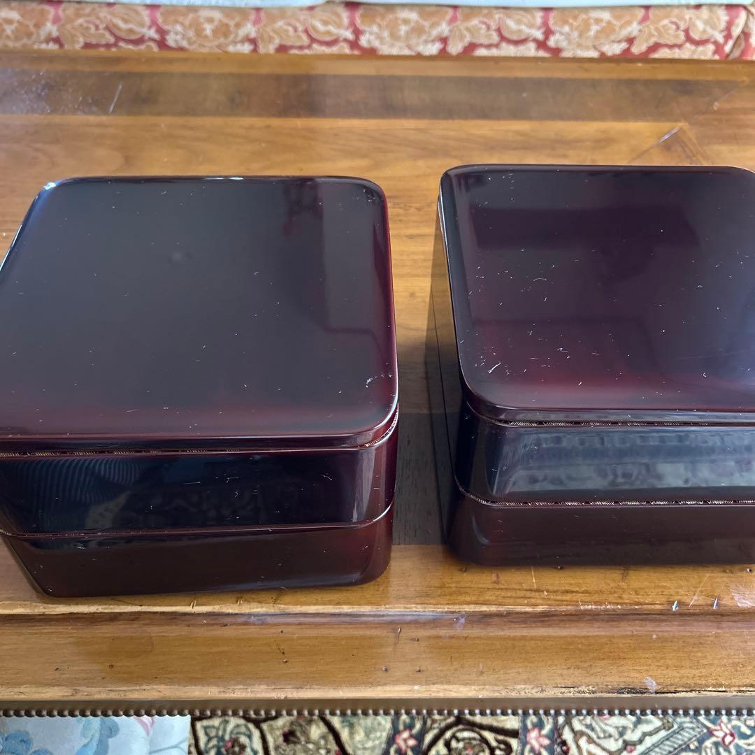輪島塗り漆器 重箱２段2個セット　美品