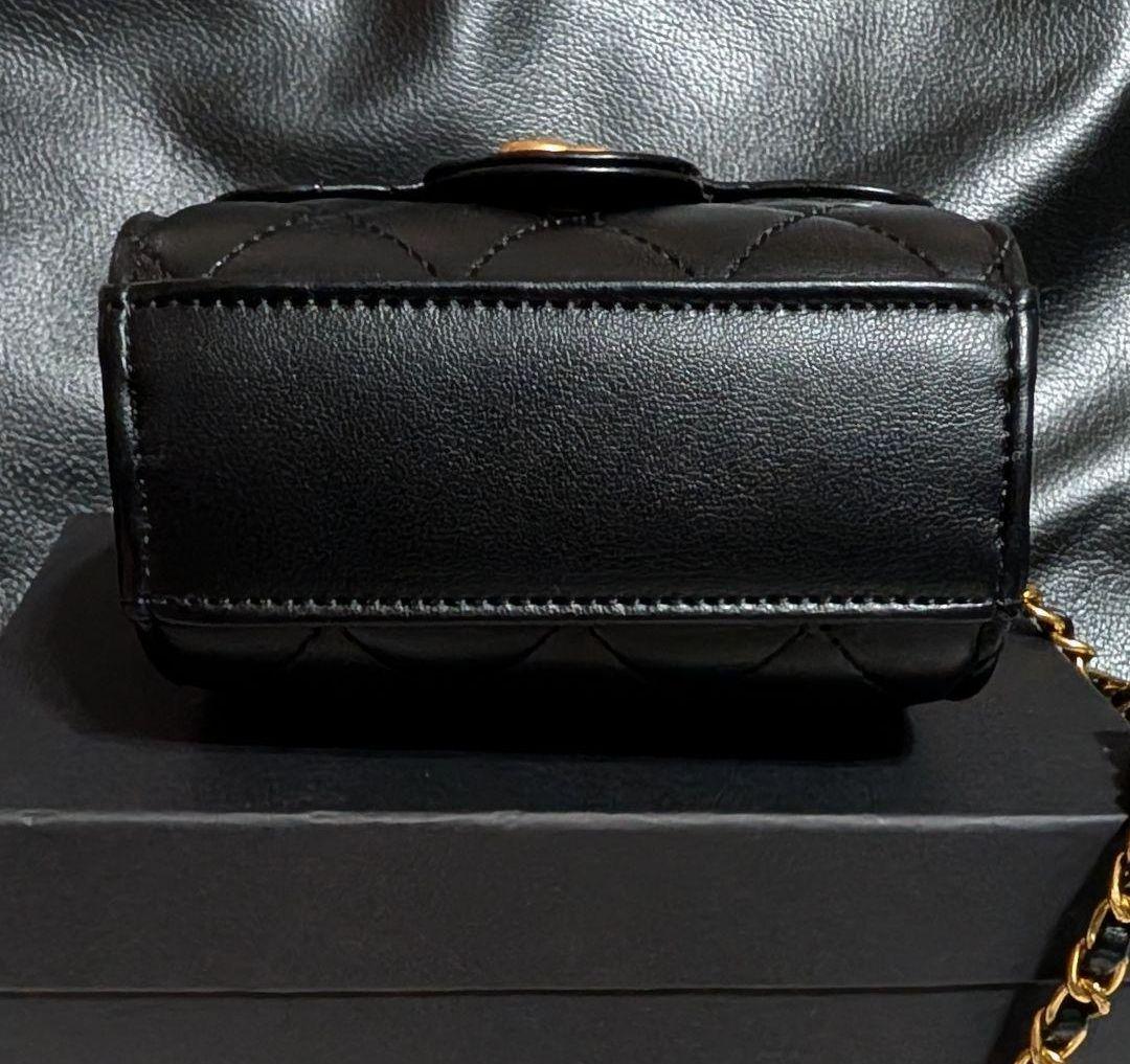 CHANELブラックキルティングチェーンショルダーミニバッグ ❦ミニマトラッセ