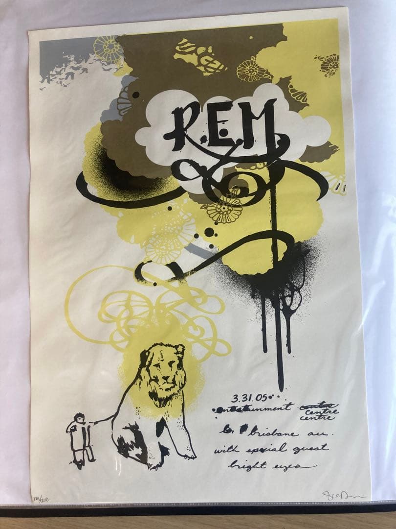 R.E.M. アートポスター　公式　エデション入り