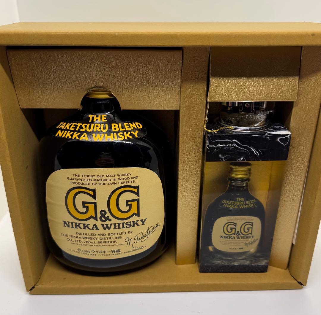 古酒 ニッカウイスキーG&G TAKETSURU BLEND760mlライター付