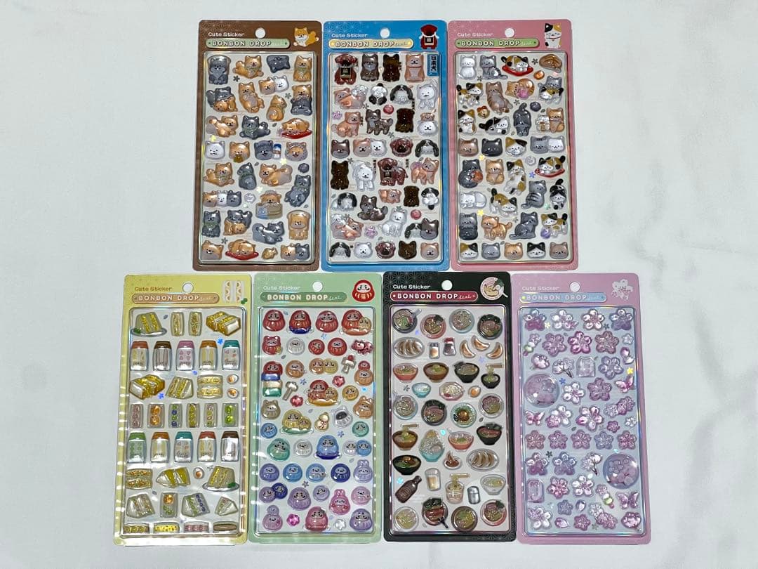 ボンボンドロップシール 和柄 新作 7種セット 正規品 a