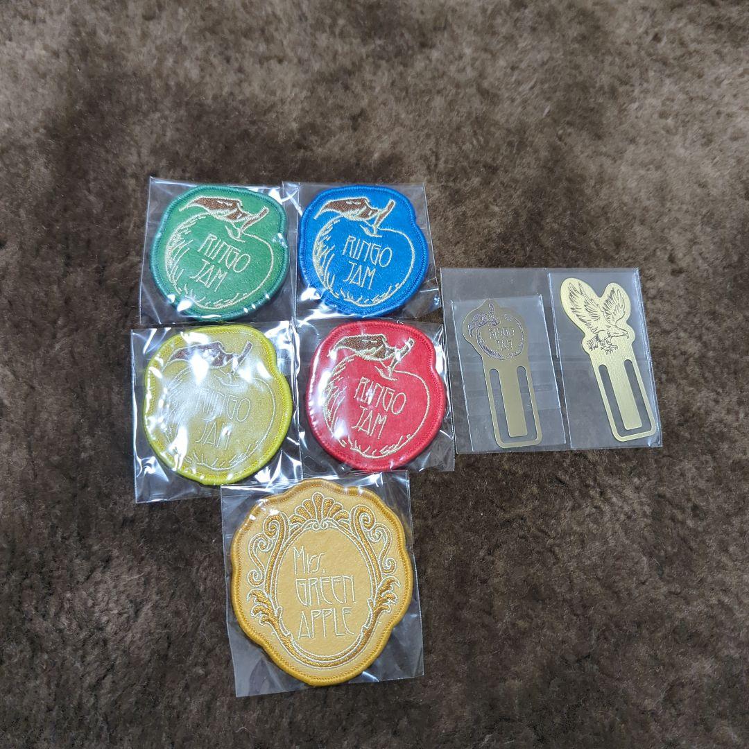 ミセスグリーンアップル　JAM'Sくじ ワッペン5種とブックマーク