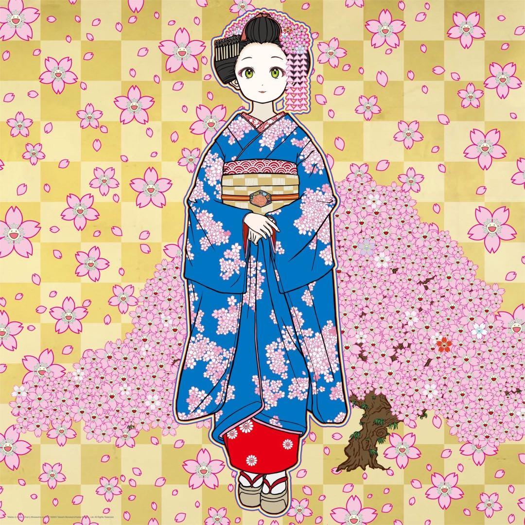 村上隆 ポスターもののけ京都　京都の舞妓さん青