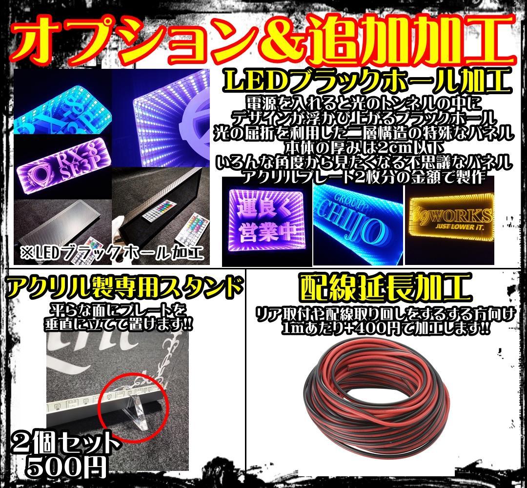 アマチュア無線機 コールサインプレート⑨ LEDアクリルプレート トラック 内装