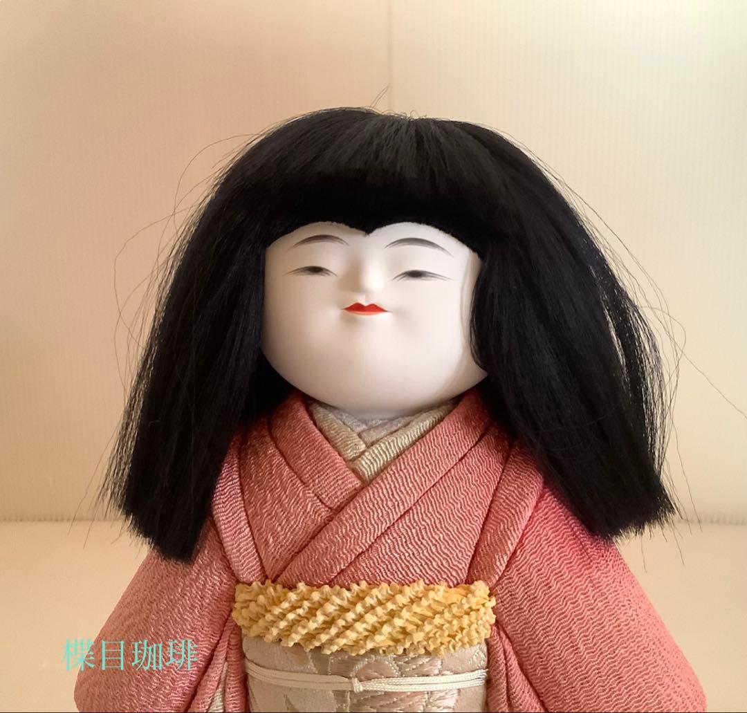 松崎幸一光作♪女の童♪木目込人形♪市松人形♪ヤケ汚れ擦れ♪髪やや乱れ