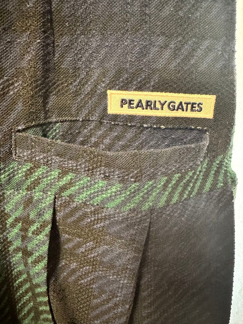 PEARLY GATES チェック柄ポロワンピース