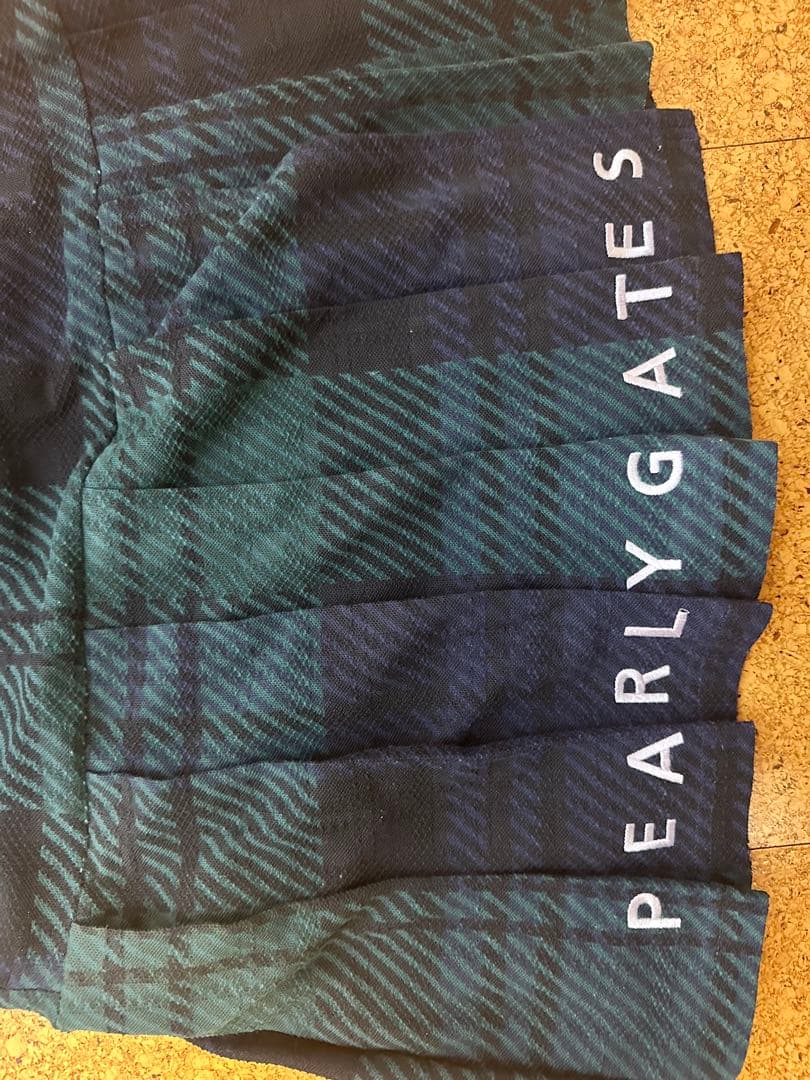 PEARLY GATES チェック柄ポロワンピース