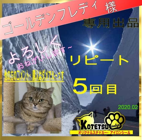 ゴールデンフレディさま　専用　リピ５回目　カッティングステッカー