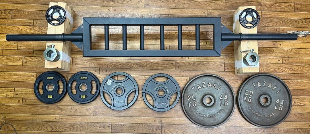 IROTECオリンピックマルチグリップバー　オリンピックプレート　約100kg