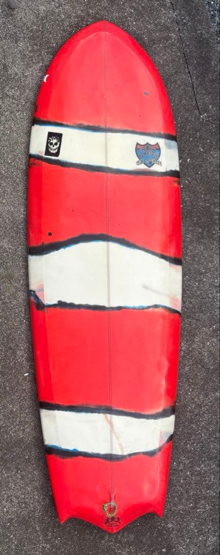 CALMS surfboardsツインフィン5’6 (フィン付き)