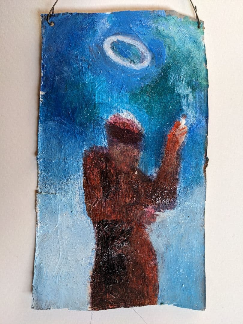 油彩画 人物 抽象的