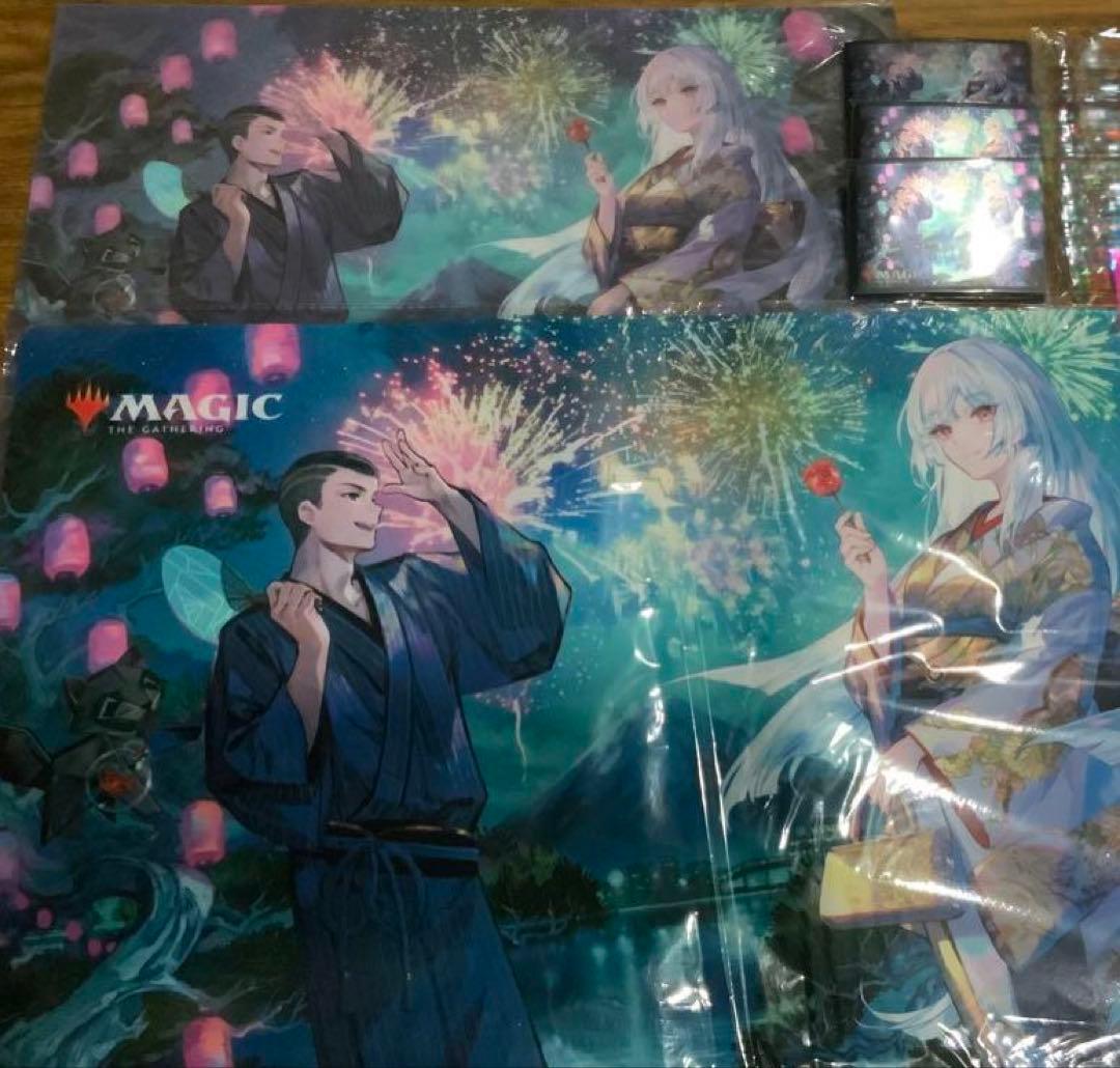 MTG 放浪皇の夏祭り　キャンペーン　スリーブ　６個　プレイマット　ビジュボ