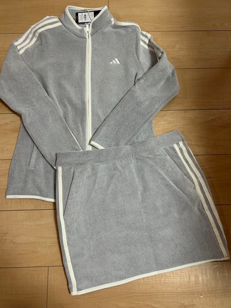 新品　アディダス　スリーストライプス　フリース　セット　XL 定価23100円