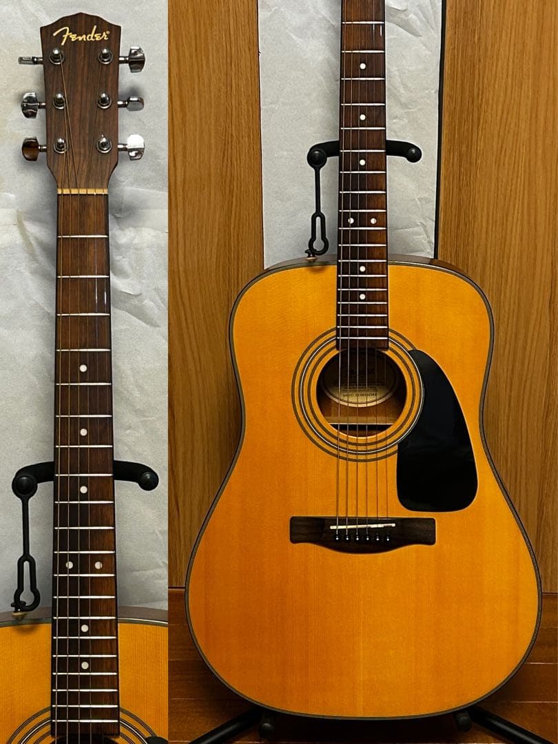 新品同様アコギ Fender CD-100NAT 汎用ギグバッグ クリーニング済