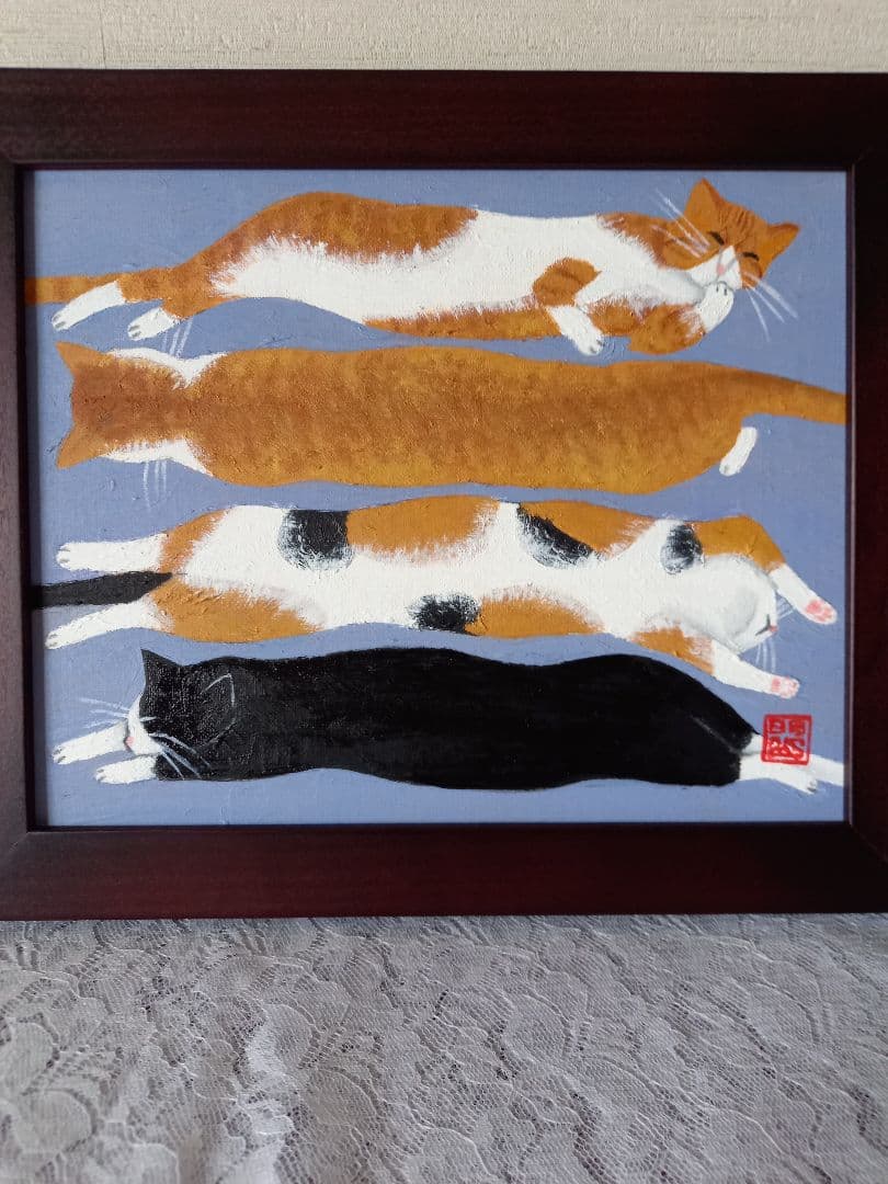 油絵油絵猫3号