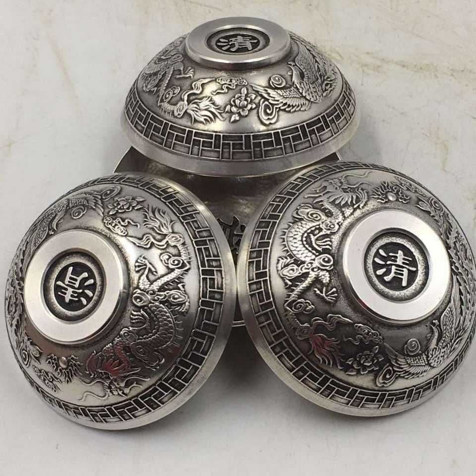 銅器 銅碗 茶碗 龍鳳皿 茶道具 装飾品 工芸品 置物