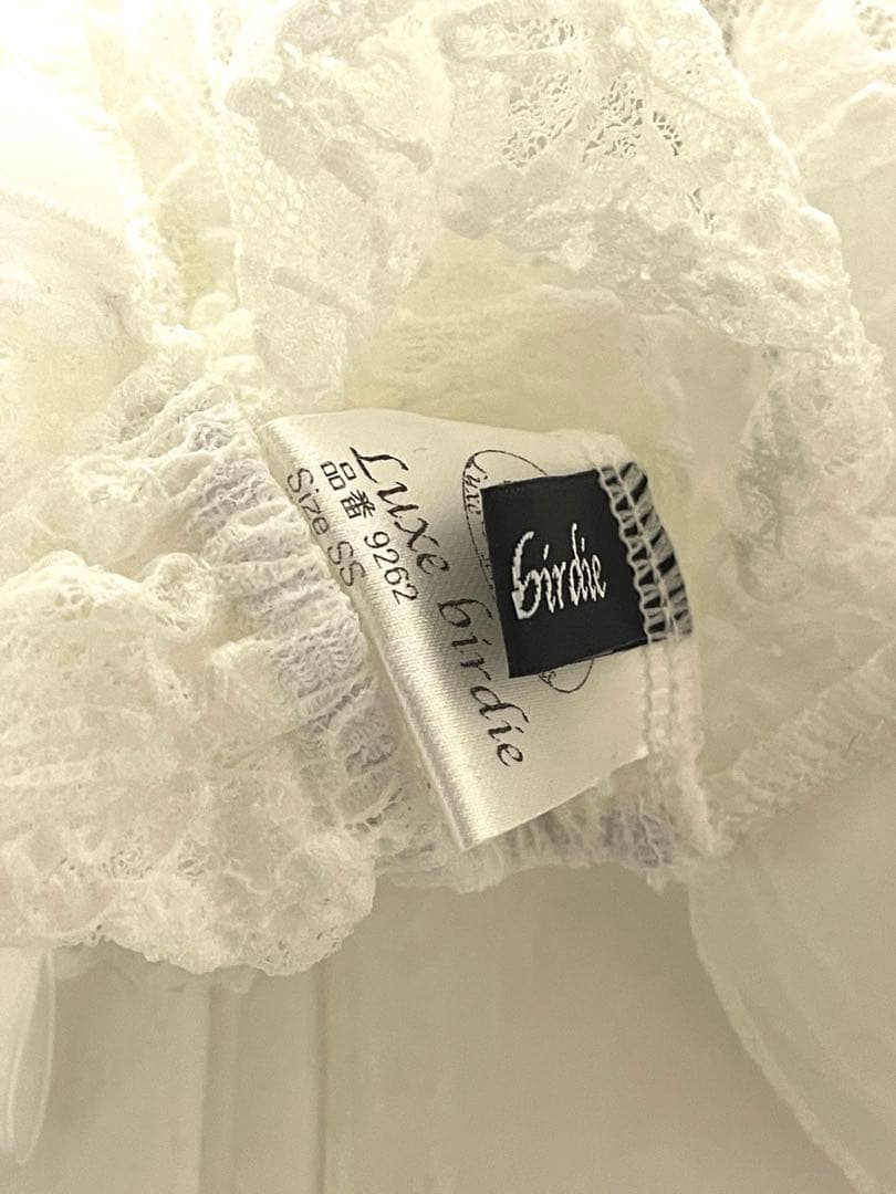 【新品】luxebirdieリュクスバーディSSチュールドレスビジューリボン