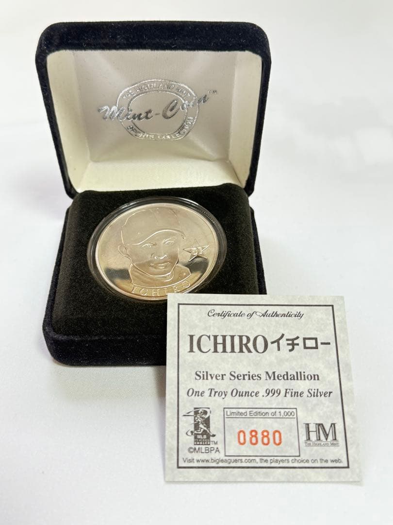 ICHIROイチロー 純銀　記念　 .999ファインシルバー　殿堂入り