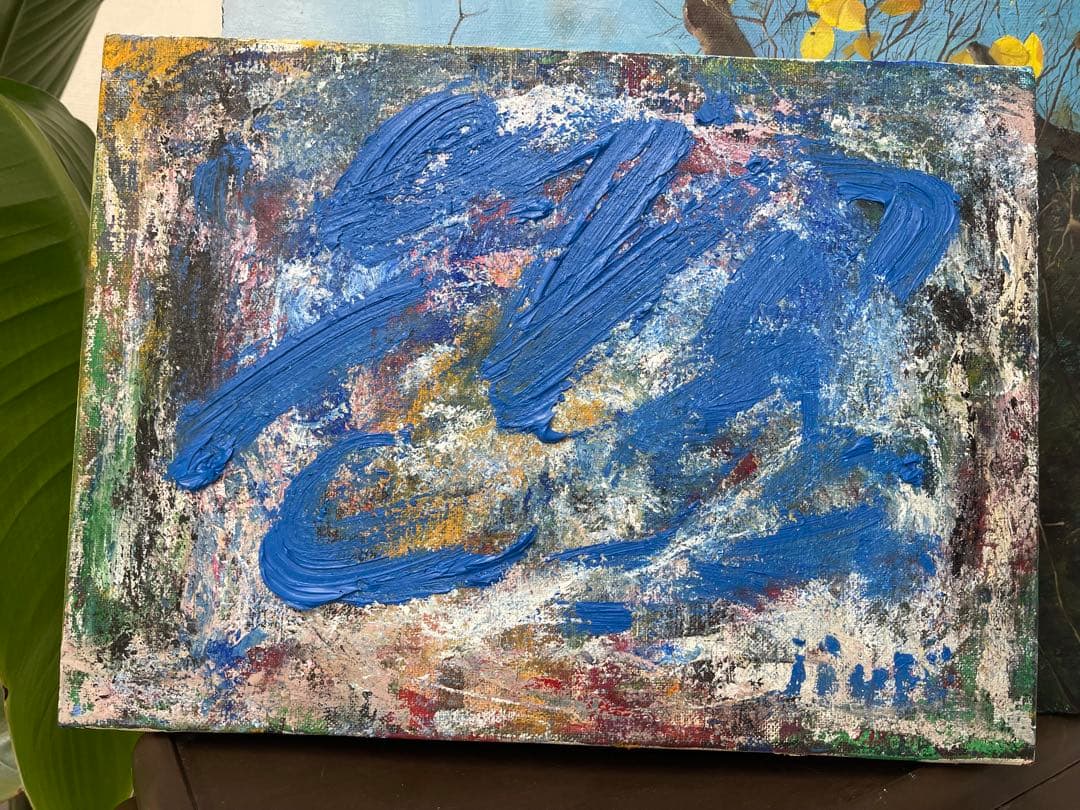 青色の油絵