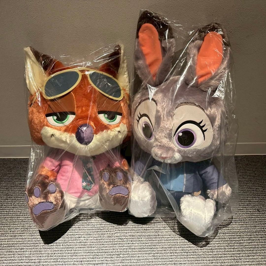 【タグ付新品】ズートピア2 スーパーラージぬいぐるみ ニック ジュディ2種セット
