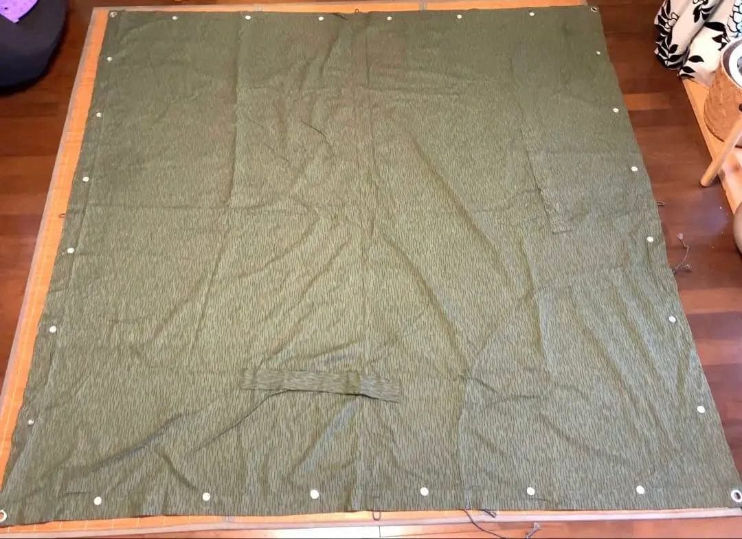【美品】東ドイツ軍 軍幕 レインドロップカモ 軍放出品 1枚