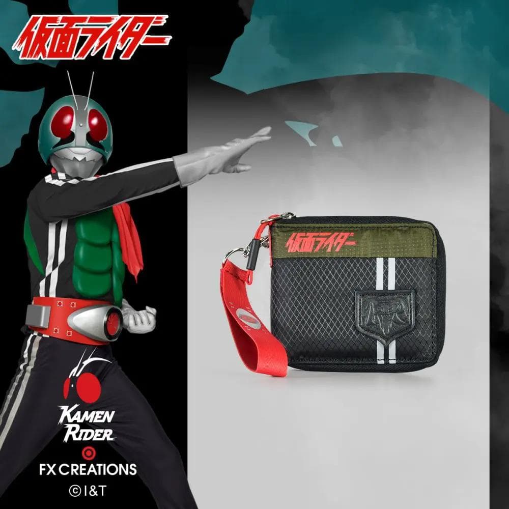 仮面ライダー ジッパー付き二つ折り財布