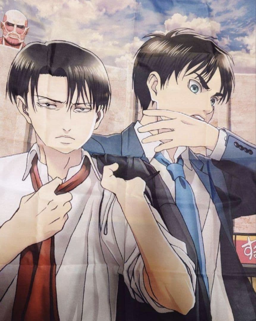 進撃の巨人 リヴァイ エレン すき家コラボ のぼり旗 attackontitan