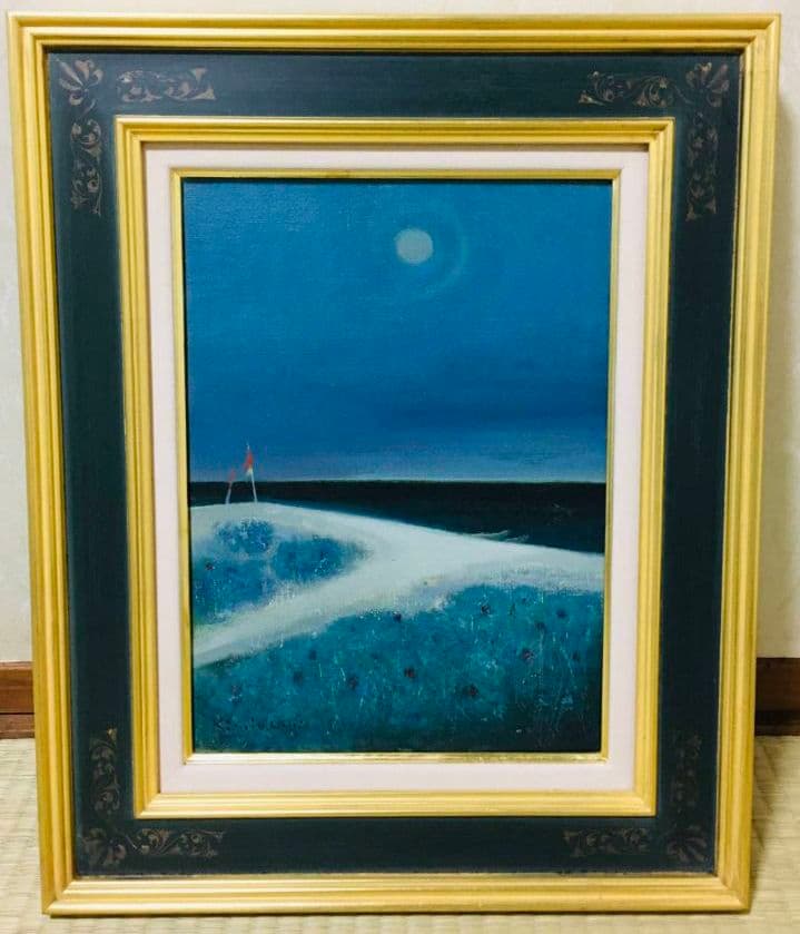 はまなすの海　油絵　F4(242×333mm)