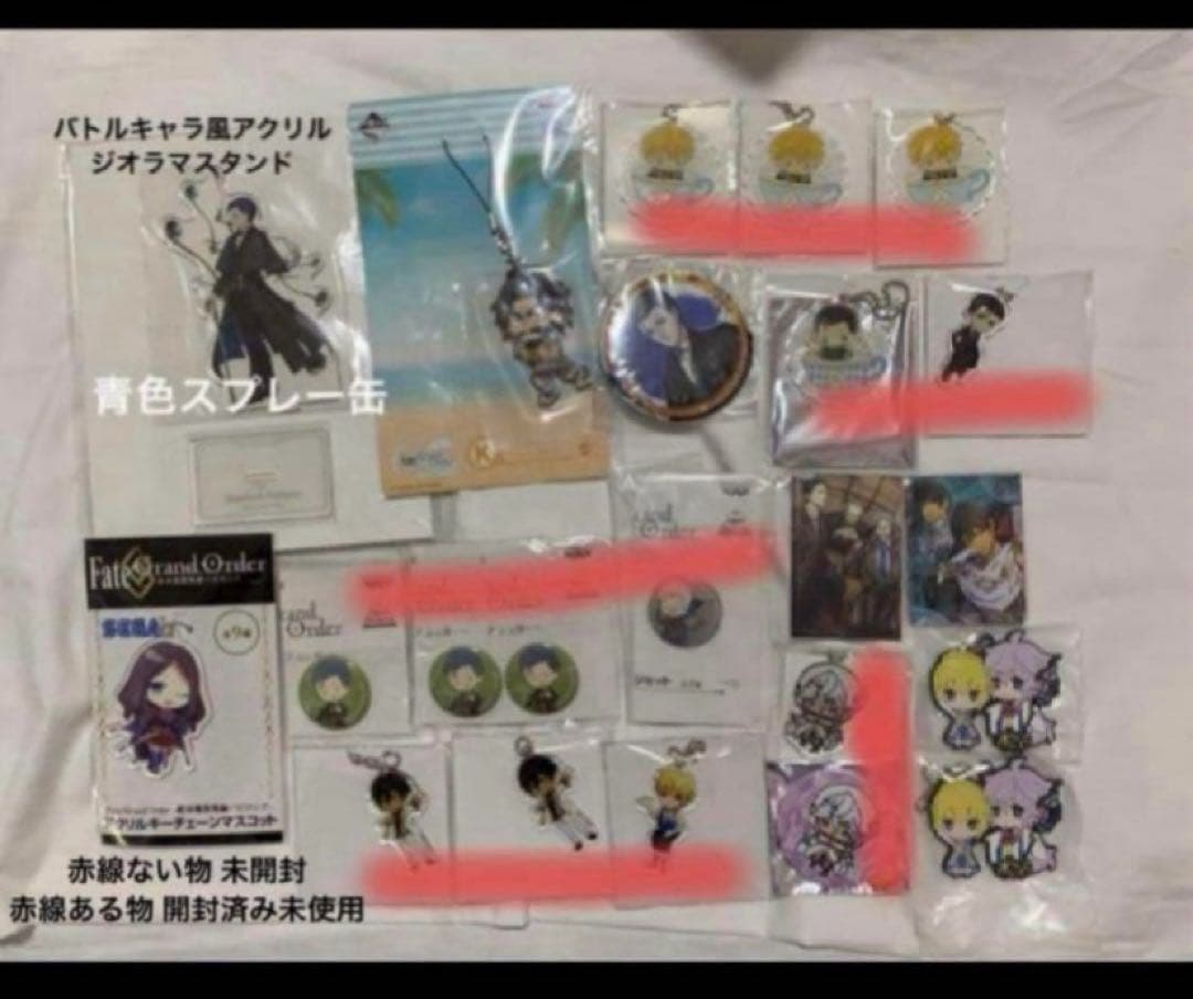 FGO ホームズ ガウェイン オジマンディアス マーリン アクスタ 缶バッジ他
