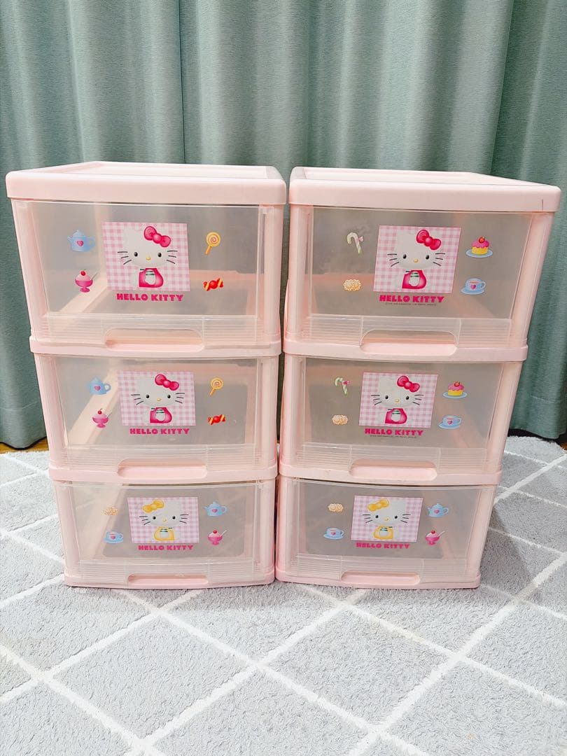 激レア HELLO KITTY 3段衣類収納ケース 2個セット 2003年