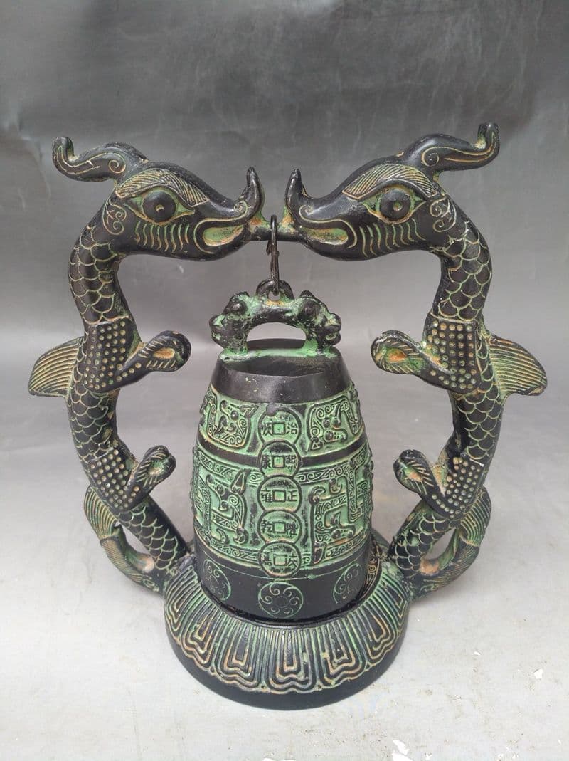 銅器 双龍編鐘 楽器 曽侯乙編鐘 装飾品 現代工芸品 美術品 置物