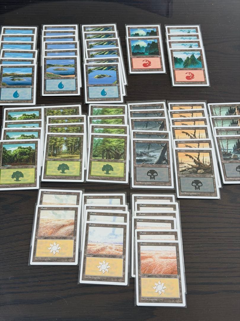 mtg ptk ポータル三国志　基本土地　英語版　沼　島 　森　山　平地　63枚
