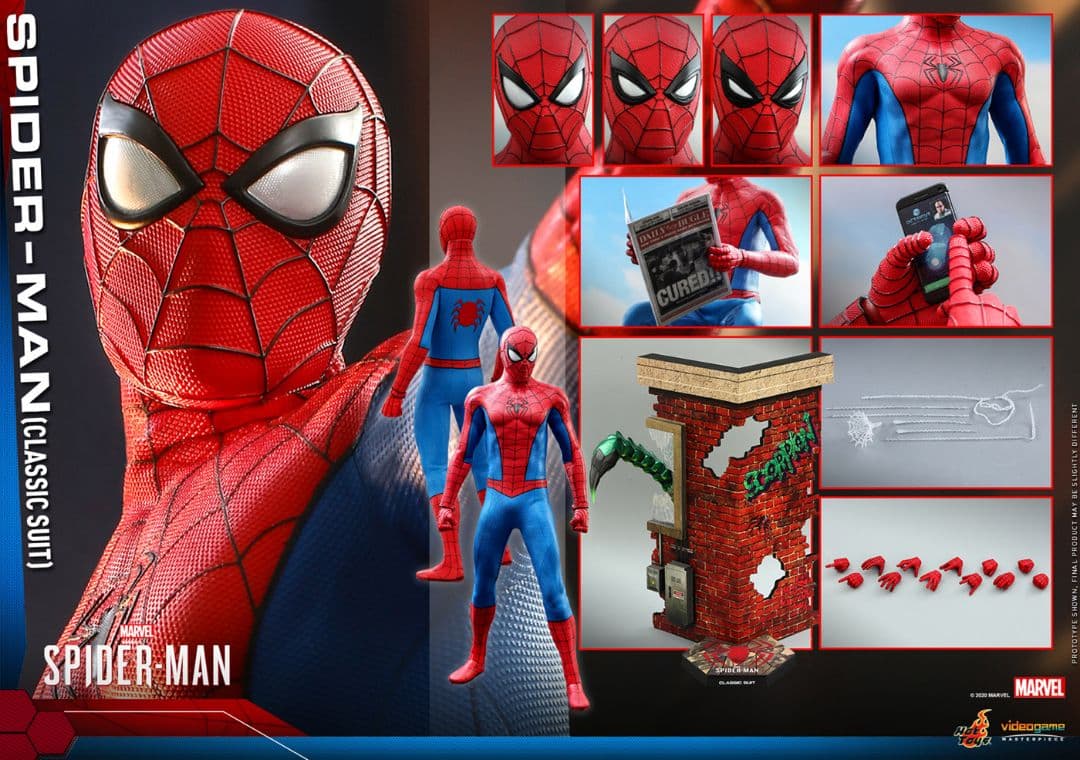 ビデオゲームマスターピース スパイダーマン クラシックスーツ