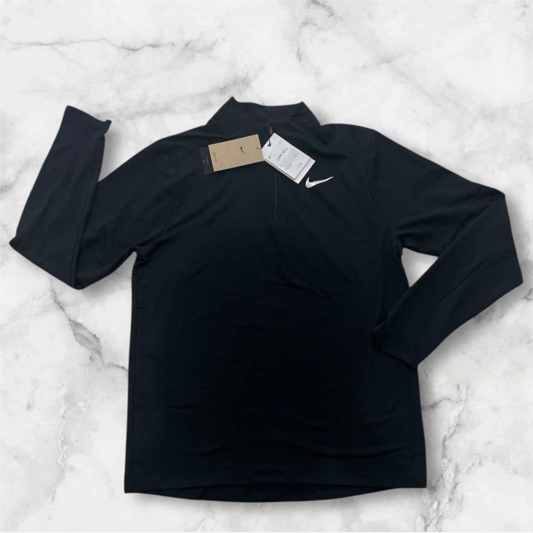 Nike ブラック 長袖ポロシャツ