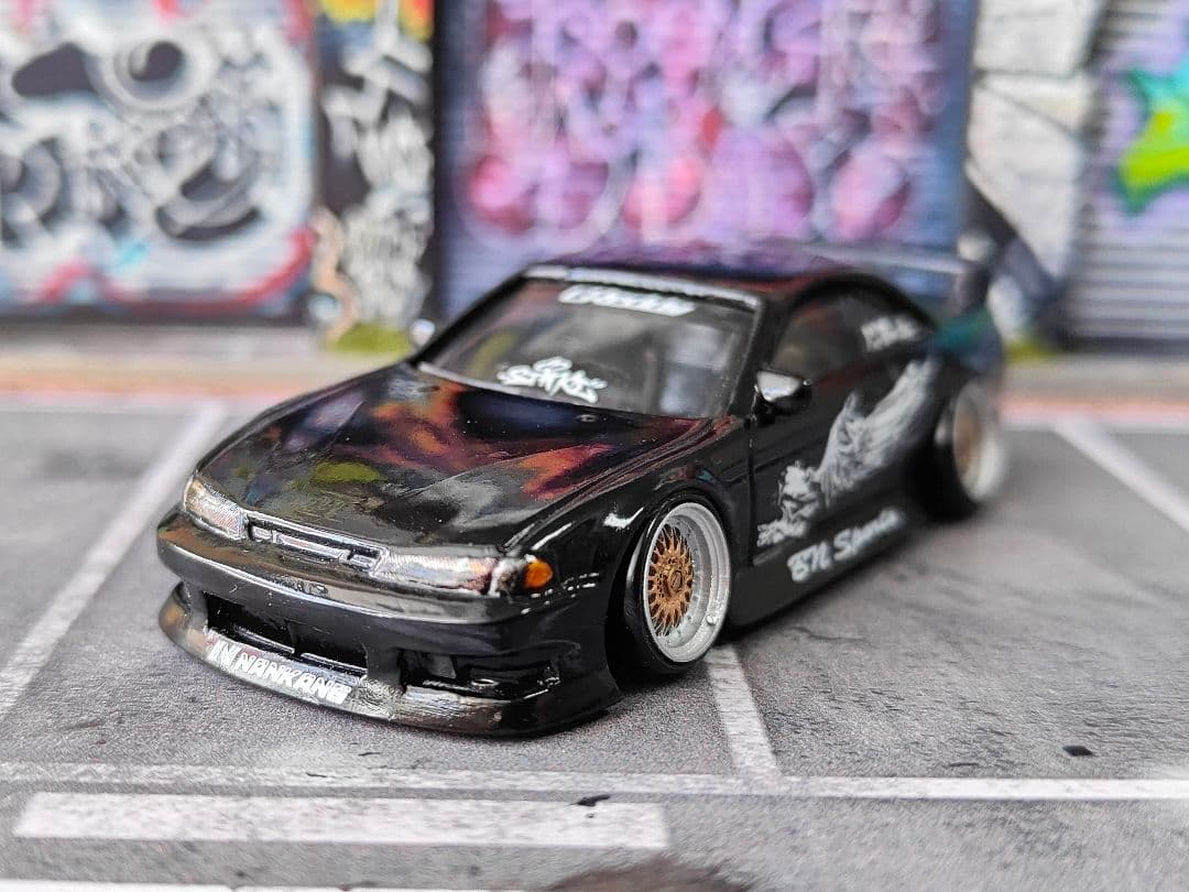 ホットウィールカスタム 日産 S14 シルビア フルエアロ☆深リム☆トミカ改造z