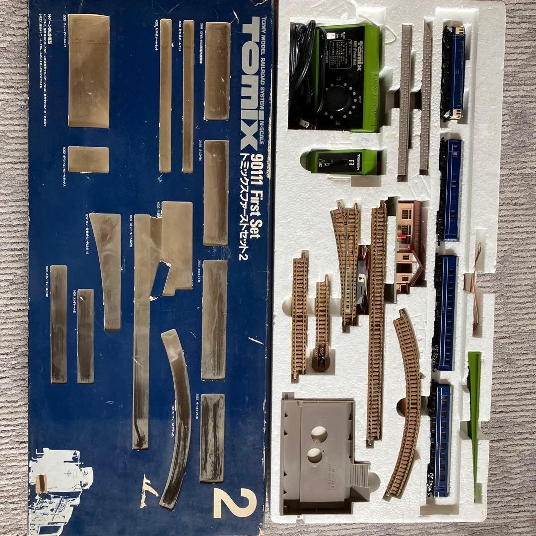 TOMIX Nゲージ レール＋車両セット 動作確認済 パンタグラフ欠損あり
