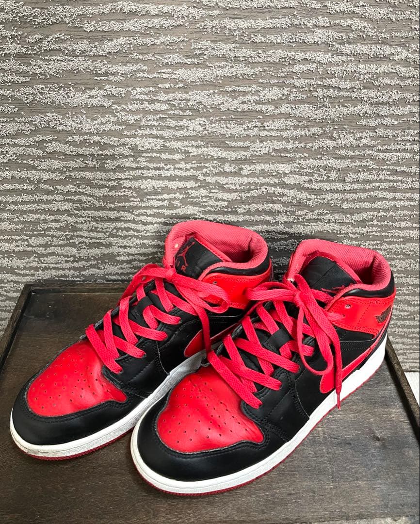 NIKEエアジョーダン 赤黒 ハイカット シューズ⭐︎プロのメンテナンス済み