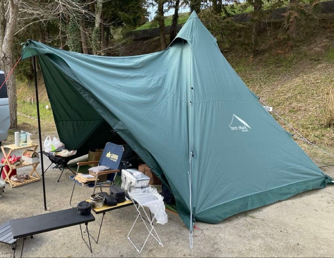 サーカスTCDX+ダックグリーン、グランドシート、タープ連結アダプター