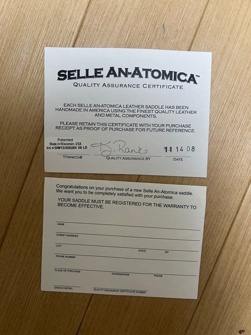 Sella Anatomica オーストリッチ トム・ミルトン在命時 2008年