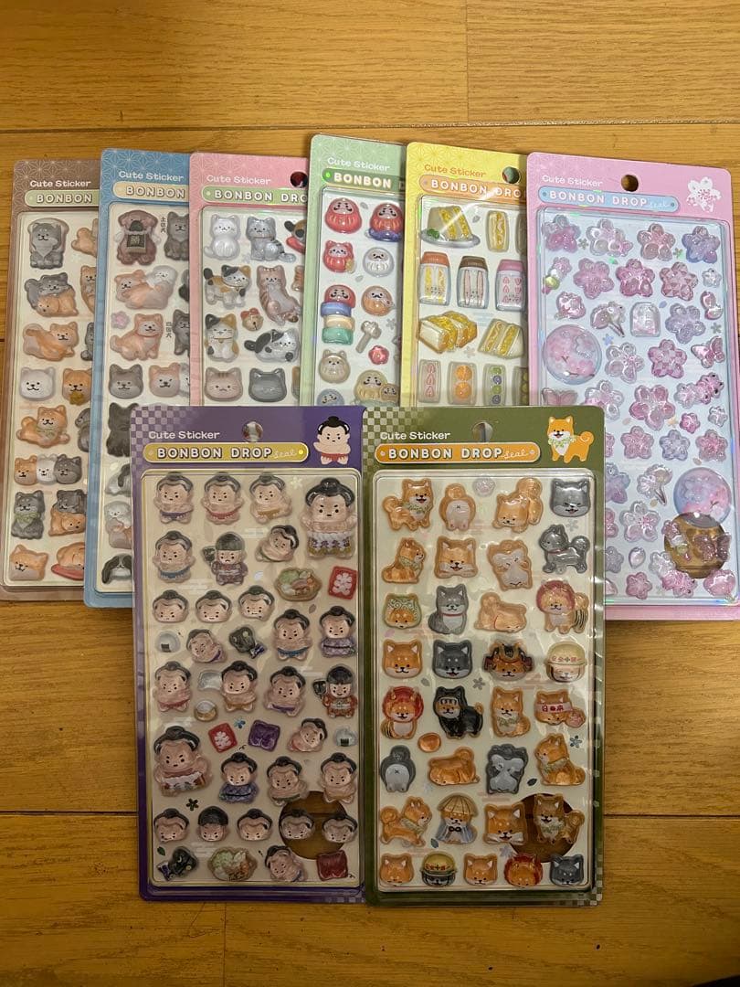 正規品 ボンボンドロップシール和柄 ８種類