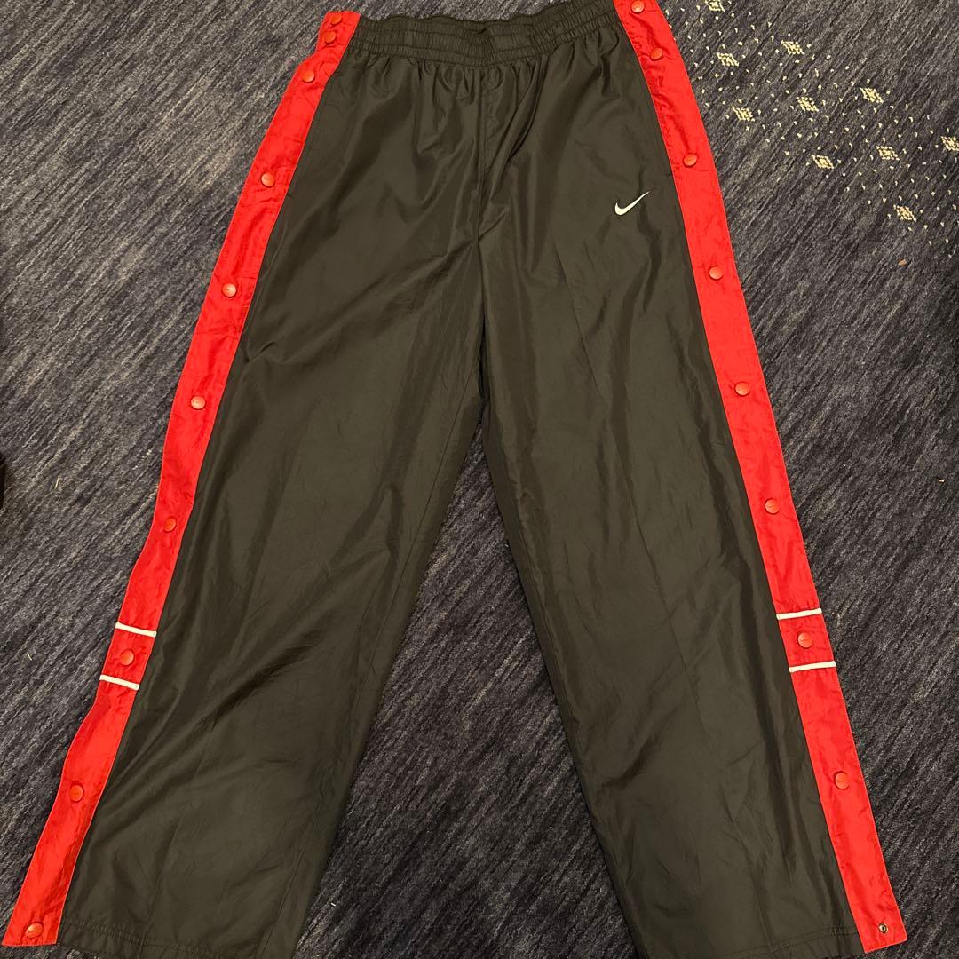 NIKE ナイロンパンツ 赤 黒 テック Y2K