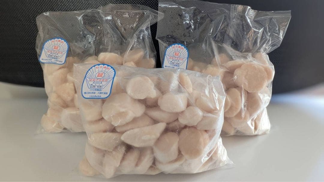 年越しパーティーに‼️訳アリ‼️刺身用　北海道産冷凍ホタテ貝柱 3kg 特グレード