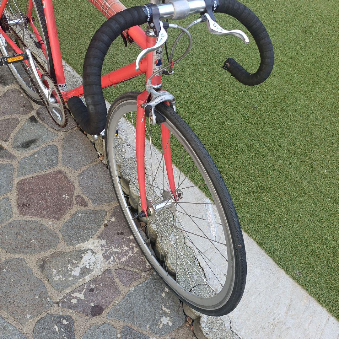 赤 ドロップハンドル シングルスピード自転車　引き取り限定
