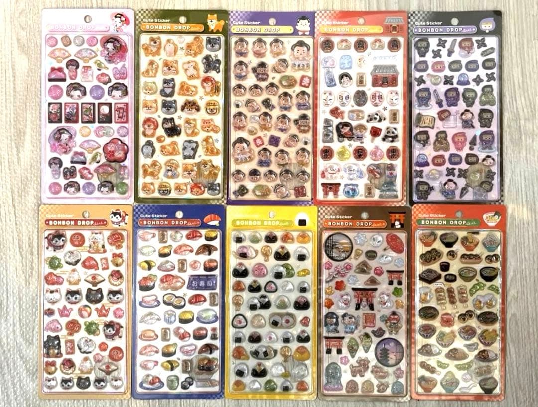 正規品　ボンボンドロップシール　10種類　セット　和柄　即日発送可