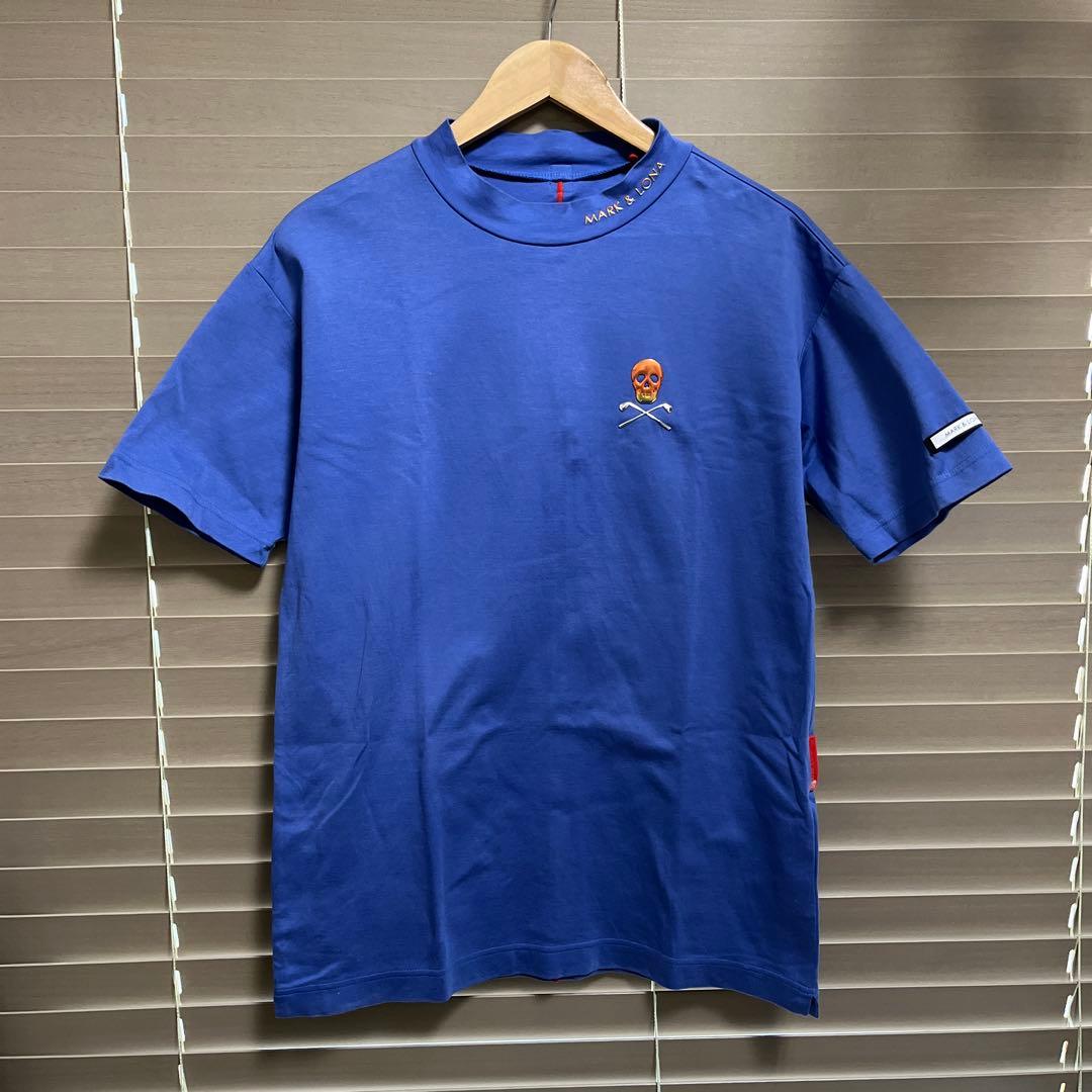 MARK &LONA モックネックシャツ　ブルー