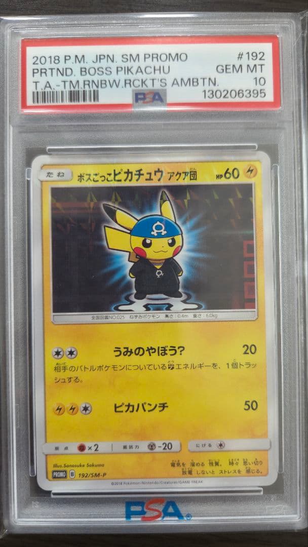 「PSA10」 ボスごっこピカチュウ アクア団
