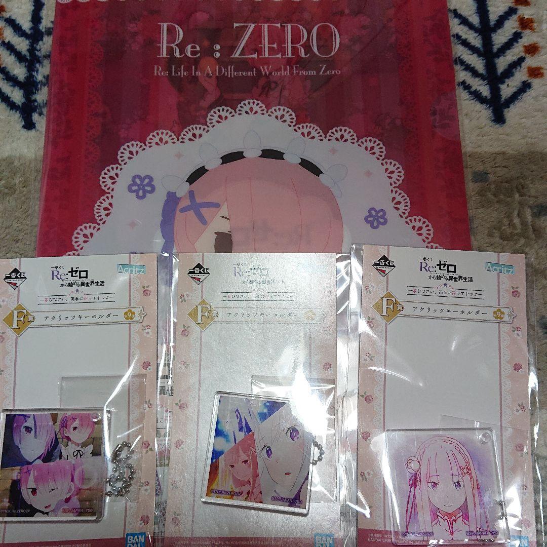 リゼロ 一番くじ アクリッツキーホルダー クリアファイル